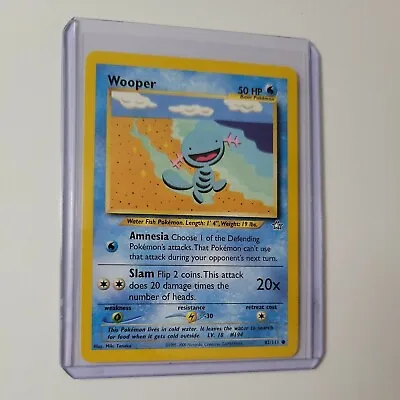 Wooper 82/111 Neo Genesis Unlimited Pokemon Card NM-Mint • $4.99