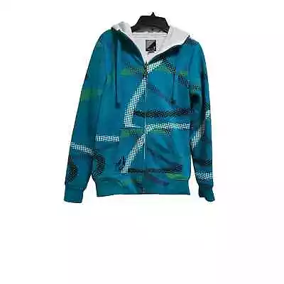 Volcom Hoodie Boys XS Teal Full Zip Reversible Sweatshirt Jacket Youth Kids D14 • $10