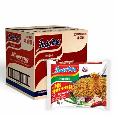 £19.80 • Buy Indomie Mi Goreng Stir Fried Noodles 80g (Box Of 40) - Original, BBQ Or Spicy