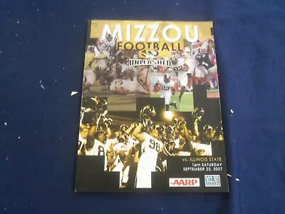 2007 Sep 22 Football Program- University Of Missouri Vs Illinois State- St 3399b • $30