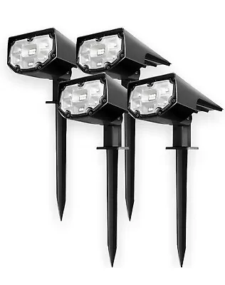 Solar Spot Lights Outdoor Garden 32 LED Solar Garden Lights Adjustable Angle • £24.99