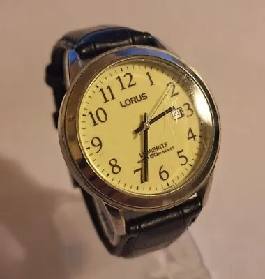 Beautiful Lorus Lumibrite Men's Quartz Watch For Repairs  • £12.99