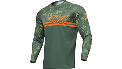 NEW 2023 THOR Sector DIGI Jersey - Forest Green/Camo - ALL SIZES -MOTORCYCLE/ATV • $27.97