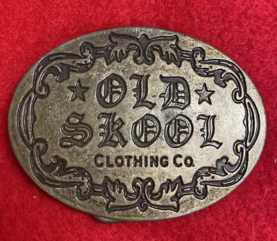 Vintage Old Skool Clothing Company Belt Buckle Very Good Condition • $7.19