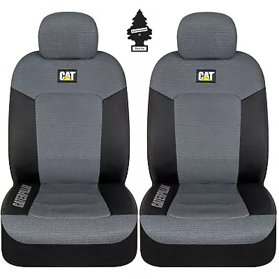 ⭐️⭐️⭐️⭐️⭐️New Caterpillar Car Truck Front Seat Covers Set Black Grey For VW • $39.59