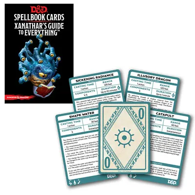 $35.95 • Buy Dungeons & Dragons: Xanathar's Guide To Everything Spellbook Cards