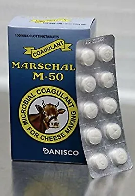 Marshall Cheesemaking Vegetable Rennet Tablets Strip Of 10 Tablets Exp 10/01/25! • $9.49