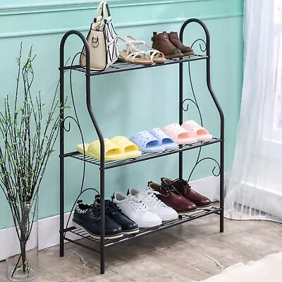 3Tier Metal Plant Stand Wrought Iron Flower Pot Rack Holder Shelf Indoor/Outdoor • $23.50