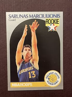 ROOKIE PACK FRESH CENTERED SHARP Sarunas Marciulionis 90-91 Hoops #115 Warriors • $1.49