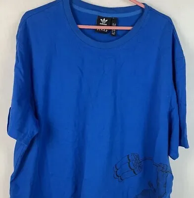 Adidas T Shirt Disney Pixar Monsters Inc Tee Shirt Sleeve Blue Men’s 2XL • $19.99