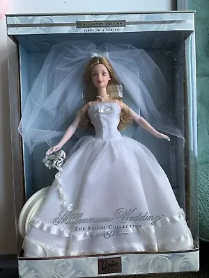 1999 Millennium Wedding Blonde Barbie Doll The Bridal Collection -  MIB NRFB ! • $40