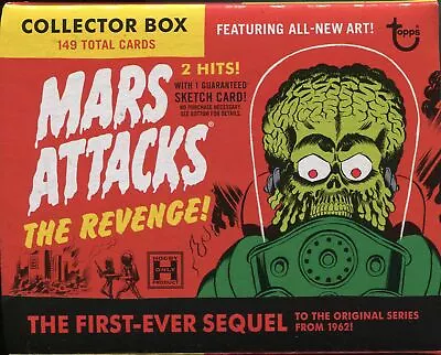 Mars Attacks The Revenge Special - 2 X 55 Card Base Sets [Color/Pencil] & Box • £24.99