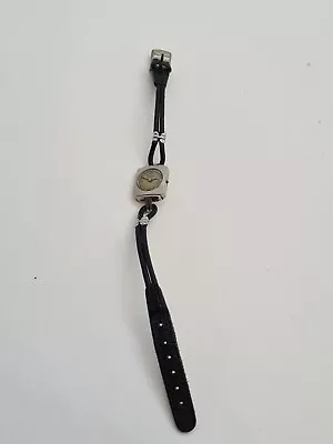 Vintage Womans Felca Watch - Leather Strap - 17 Jewels - Swiss Made Not Working  • $13.90