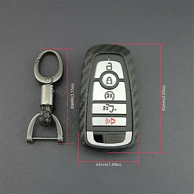 Smart Key Case Cover For Ford Focus/Explorer/Ranger/F150 Silicone Carbon Fiber  • $19.98