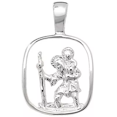 Men's Sterling Silver Cut Out St Christopher Pendant • £52.34