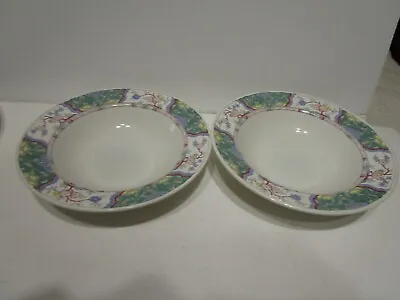 Mikasa China Provincial VILLA MEDICI 9 1/4  Rimmed Soup Bowls EX Condition • $14.95