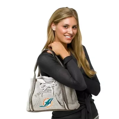 Miami Dolphins NFL Hoodie Womens Purse Handbag Team Logo Patch Drawstring Cotton • $20