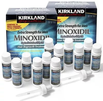 Kirkland Minoxidil 5% Hair/Beard Growth Solution Extra Strength 1-12Month Supply • $9.99