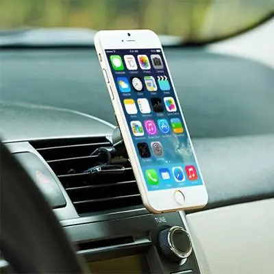 MAGNETIC CAR MOUNT AC AIR VENT LOUVERS PHONE HOLDER ROTATING DOCK For SMARTPHONE • $12.65