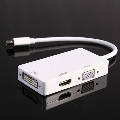 Mini DP ThunderBolt To VGA DVI HDMI HD Video Cable Adapter For Apple Mac Pro Air • $11.48