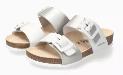 Mephisto Madison Silver Slide Sandal Women's Sizes 35-42 NEW!!! • $199