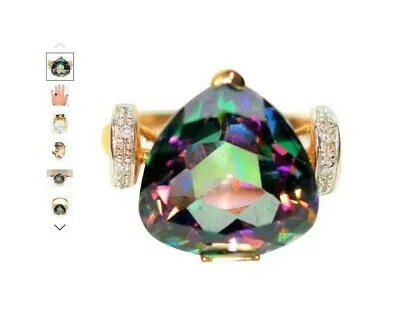 Le Vian 10K Honey Gold Mystic Topaz & Diamond Ring - VERY RARE • $616.05