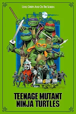 TEENAGE MUTANT NINJA TURTLES By Paul Mann Poster Print Green Variant Mondo TMNT • $54.99