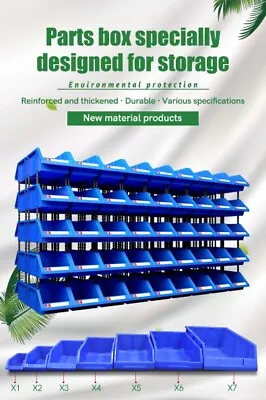 10 Plastic Parts Lin Bins Storage Boxes Workshop Picking Bin Box Wall Rack Q2 • £39.99