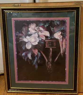 Home Interiors Magnolia Picture 27 X22  Framed Matted Donna Heath Brooks Rare • $59.99