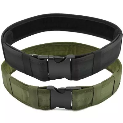 Men's Military Tactical Belt Adjustable Buckle Gun Belt Quick Release Army Belts • $12.99