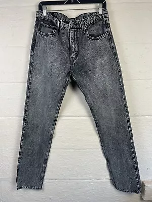 LEVI'S 512 Slim Taper Jeans Levis Black/grey Acid Wash Denim Size 34 X 34 • $30