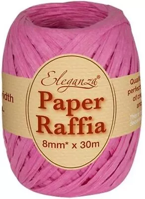 Eleganza Paper Raffia 8mm X 30m No.28 Fuchsia • £6.29