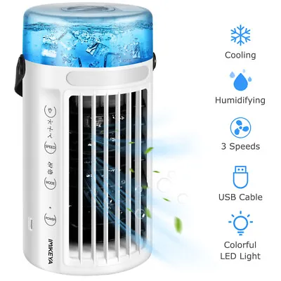 $27.99 • Buy 4in1 Mini Conditioner Portable Air Cooler LED USB Cooling Rechargeable Fan Desk