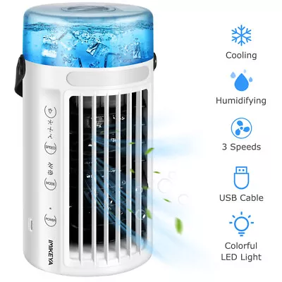$27.99 • Buy 4in1 Mini Conditioner Portable Air Cooler LED USB Cooling Rechargeable Fan Desk