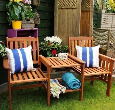 Wooden Garden Loveseat Bench Companion 2 Seater Chair Outdoor Furniture Set • £179.99