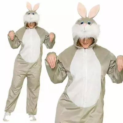 Deluxe Adult Unisex Easter Bunny Rabbit Costume Fancy Dress Jumpsuit Outfit OS • £25.99
