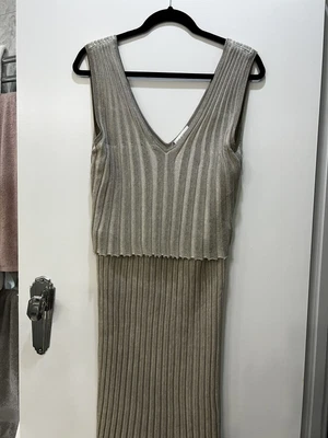 $220 • Buy Scanlan Theodore Pleated Rib Tiered Dress S