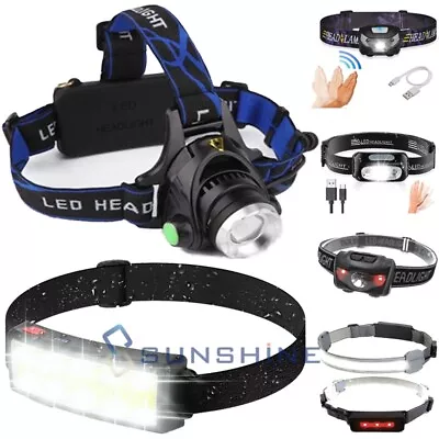 Rechargeable LED Work Light Cap Lamp Headlight For Mining Camping Biking & More • $10.99