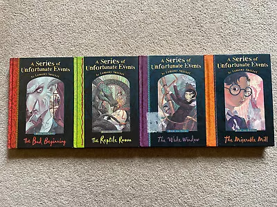 £8.50 • Buy A Series Of Unfortunate Events By Lemony Snicket, BooKs 1 To 4, Hardcopy