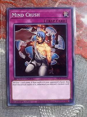 Mind Crush SBCB-EN036 1st Edition Common Yugioh LP • $1.50