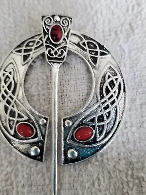 Viking Penannular Cloak Pin ~ Celtic Brooch~ Jewelry  Clasp~ Silver Toned • $4.99