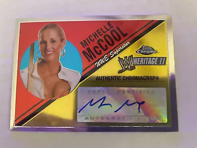 2007 Topps Heritage II Chrome WWE Michelle McCool Autographs #NNO SSP Hot!!! • $99