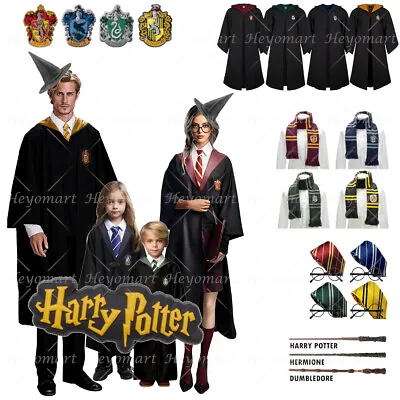 Harry Potter Children Adult Robe Cloak Gryffindor Slytherin Cosplay Costume US • $8.59