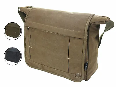 ARIANA Canvas Casual Messenger Bag Side Bag Shoulder Bag Work Satchel Bag -62541 • £17.95