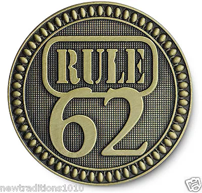 Antiqued Bronze ' RULE 62  AA/NA/12 Step Recovery Program Coin /Token/Chip • $6.99