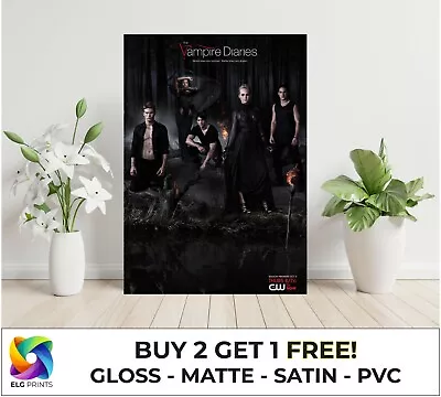 The Vampire Diaries Classic TV Series Large Poster Art Print Gift Multiple Sizes • £24