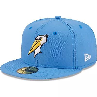 Men's New Era Light Blue Myrtle Beach Pelicans Authentic Collection 59FIFTY • $41.99