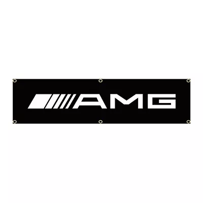 Large Banner Flag  2x8ft[BENZ　AMG] Garage Room Decora　13772 • $30