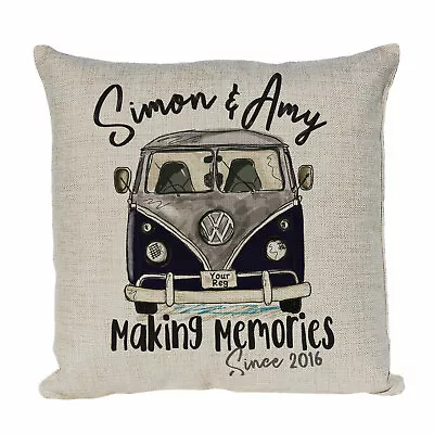 Personalised Cushion Old VW T2 Campervan Motor Home Camper Split Screen Van • £13.99