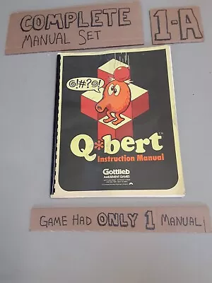 Original Arcade Manual: Q*BERT - GOTTLIEB - 1983  - FREE SHIPPING • $69.95